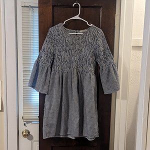 Blue and White Gingham Dress